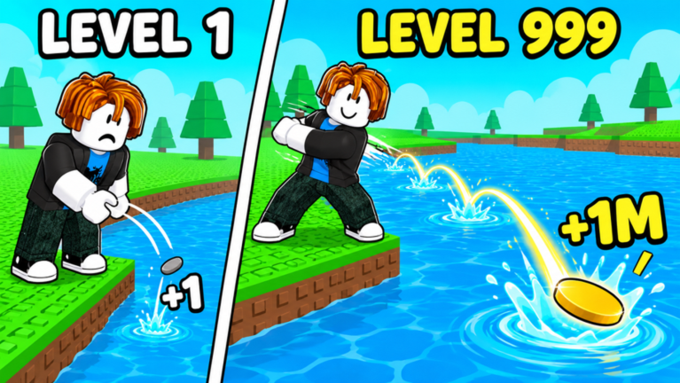 Official Roblox thumbnail image for +1 Stone Skipping